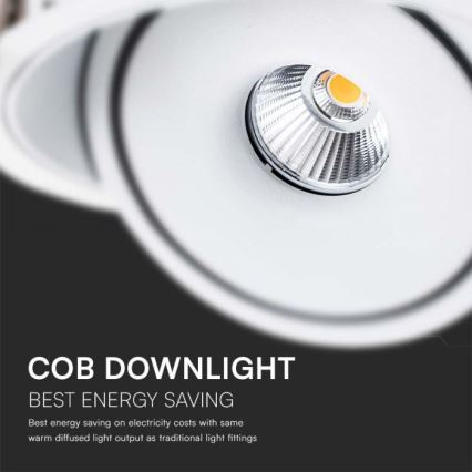 LED Podhľadové bodové svietidlo LED/20W/230V 3000/4000/6400K pr. 16,5 cm biela