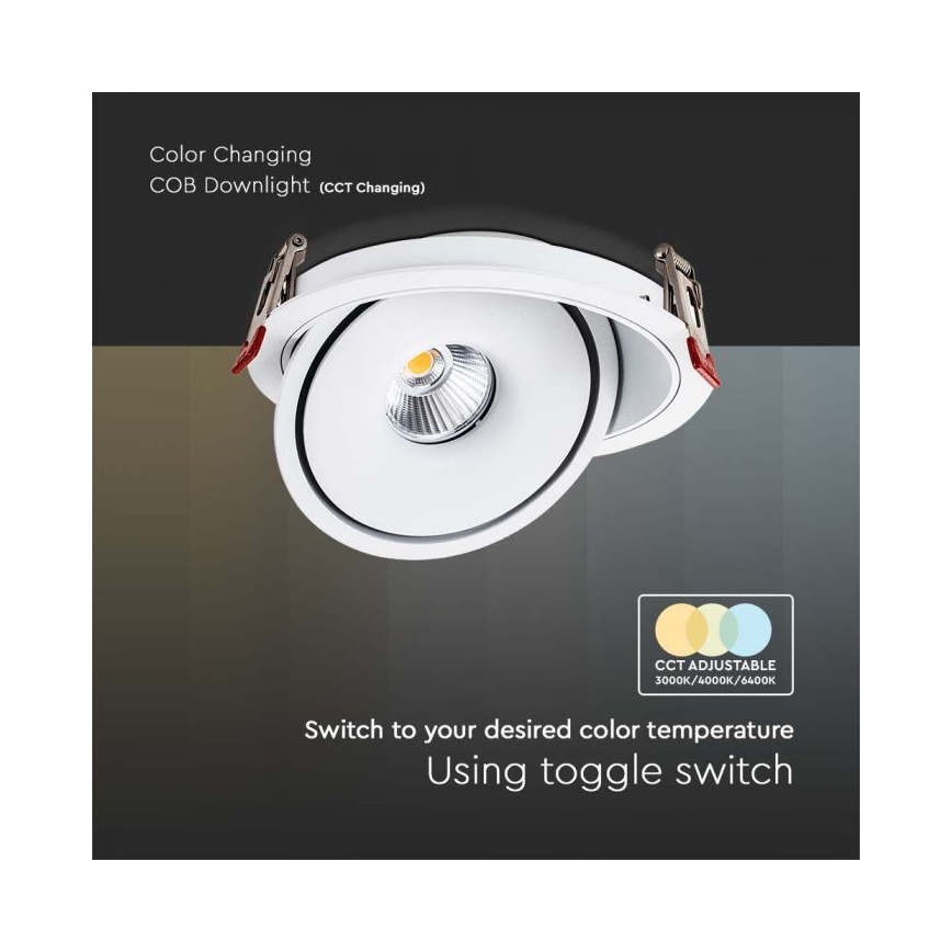LED Podhľadové bodové svietidlo LED/20W/230V 3000/4000/6400K pr. 16,5 cm biela