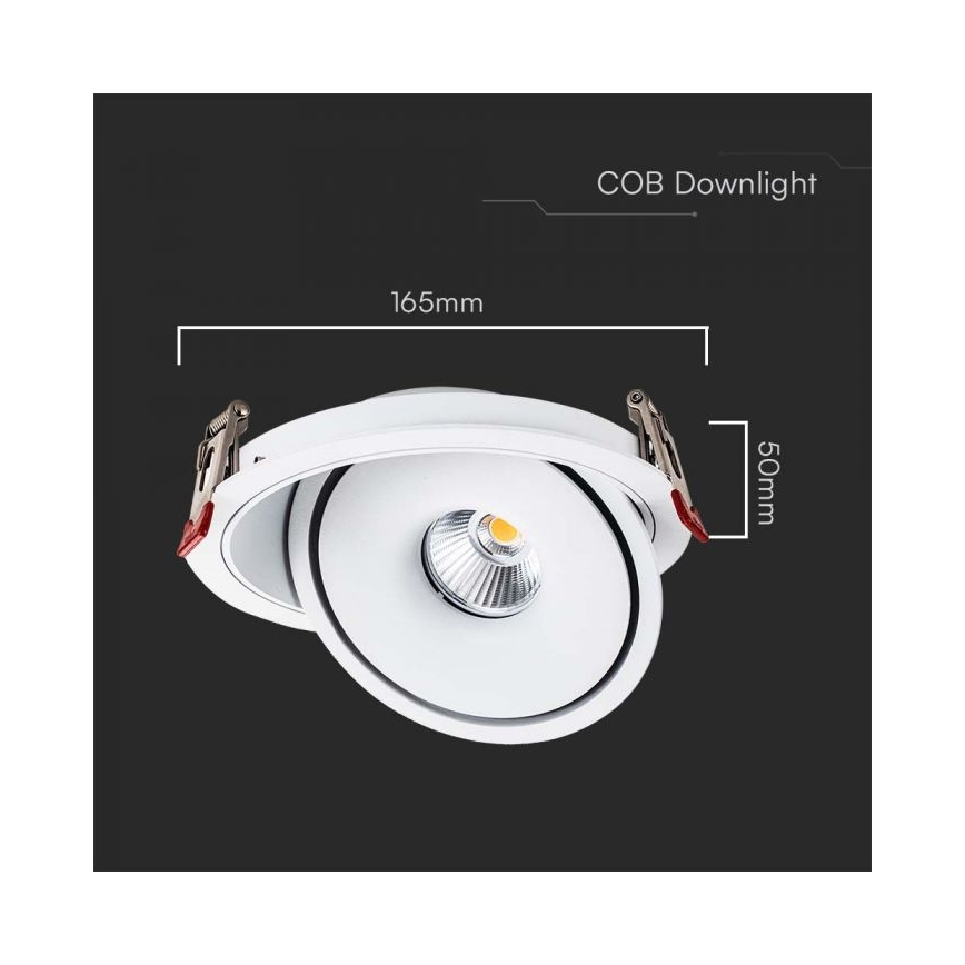 LED Podhľadové bodové svietidlo LED/20W/230V 3000/4000/6400K pr. 16,5 cm biela