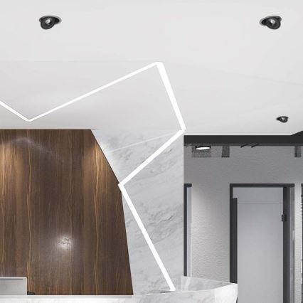 LED Podhľadové bodové svietidlo LED/20W/230V 3000/4000/6400K pr. 16,5 cm čierna