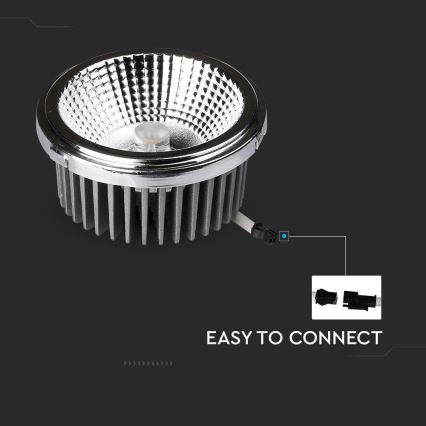 LED Podhľadové bodové svietidlo LED/20W/230V 4000K 40°/20° pr. 11 cm lesklý chróm