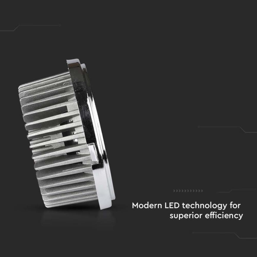 LED Podhľadové bodové svietidlo LED/20W/230V 4000K 40°/20° pr. 11 cm lesklý chróm