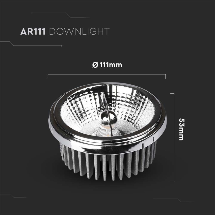 LED Podhľadové bodové svietidlo LED/20W/230V 4000K 40°/20° pr. 11 cm lesklý chróm