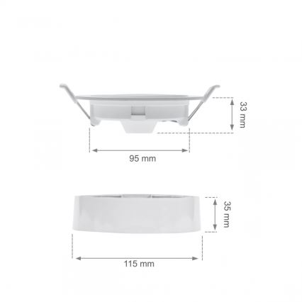 LED podhľadové svietidlo ALGINE 2v1 LED/6W/230V 3000K biela