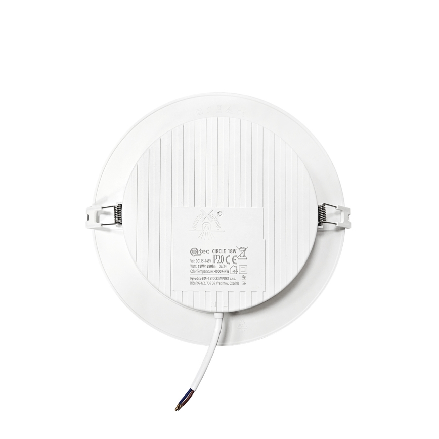 LED Podhľadové svietidlo CIRCLE LED/18W/230V 4000K pr. 22 cm biela