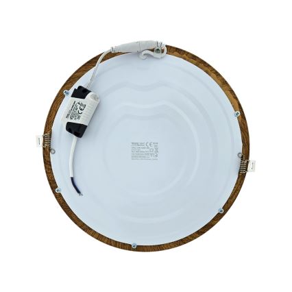 LED Podhľadové svietidlo CIRCLE LED/24W/230V 4200K pr. 29,6 cm hnedá