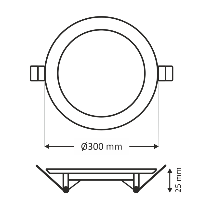 LED Podhľadové svietidlo LED/24W/230V