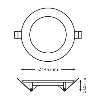 LED Podhľadové svietidlo CIRCLE LED/9W/230V 6500K pr. 14,5 cm biela