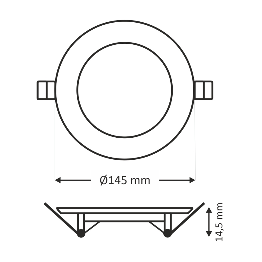 LED Podhľadové svietidlo CIRCLE LED/9W/230V 6500K pr. 14,5 cm biela
