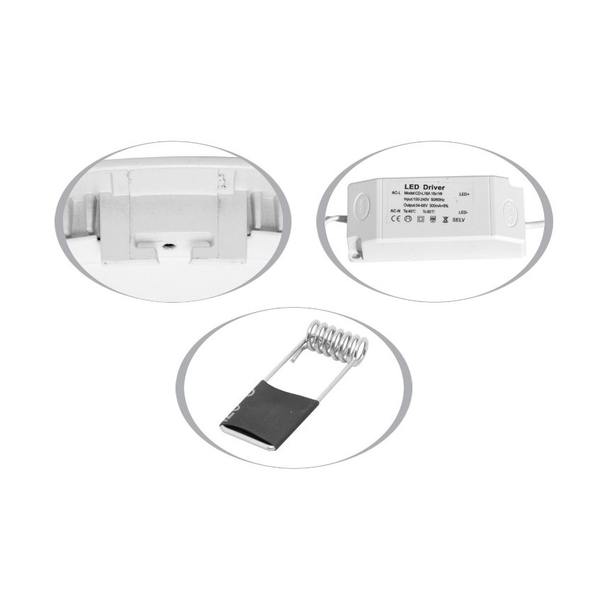LED Kúpeľňové podhľadové svietidlo LADA LED/18W/230V 2700K IP44