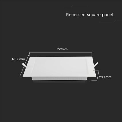 LED Podhľadové svietidlo LED/12W/230V 6500K