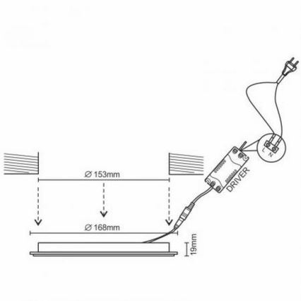 LED Podhľadové svietidlo LED/12W/230V