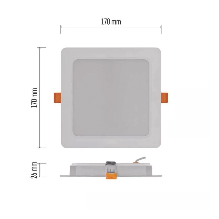 LED Podhľadové svietidlo LED/18W/230V 17x17 cm biela