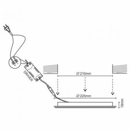 LED Podhľadové svietidlo LED/18W/230V 4000K