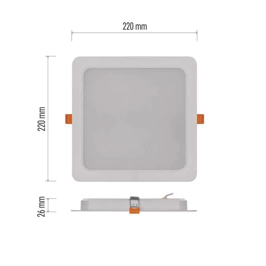 LED Podhľadové svietidlo LED/24W/230V 22x22 cm biela
