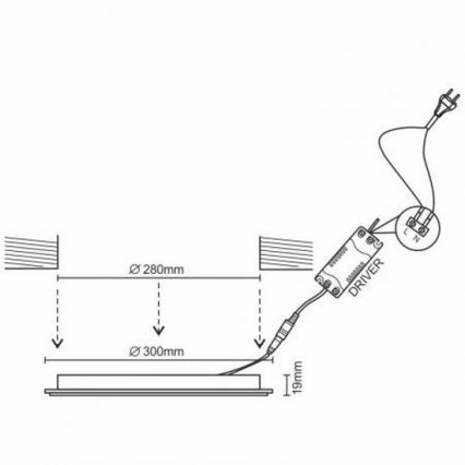 LED Podhľadové svietidlo LED/24W/230V