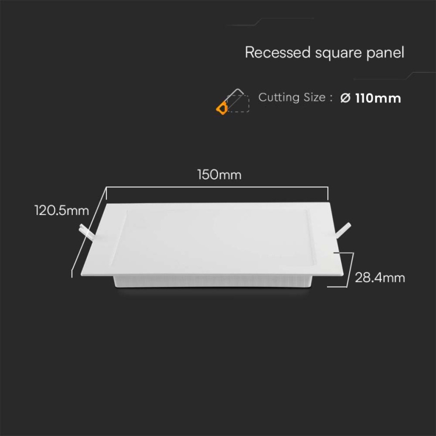 LED Podhľadové svietidlo LED/6W/230V 12x12 cm 4000K biela