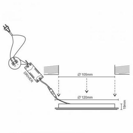 LED Podhľadové svietidlo LED/6W/230V