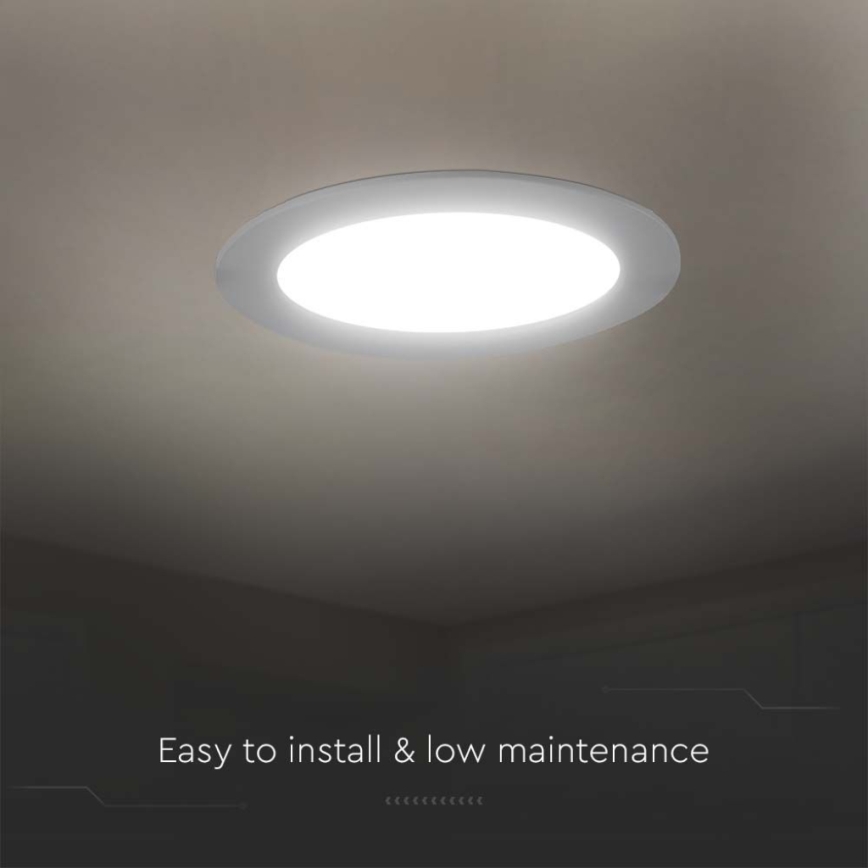 LED Podhľadové svietidlo LED/6W/230V pr. 12 cm 3000K biela