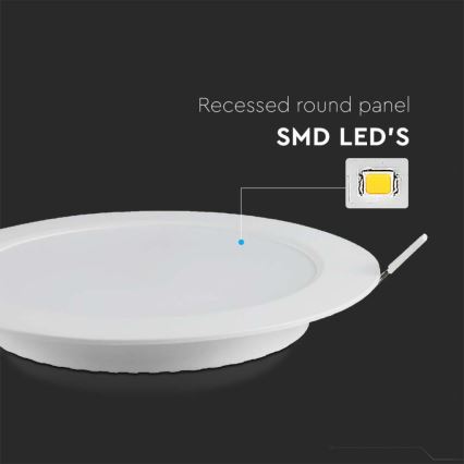 LED Podhľadové svietidlo LED/6W/230V pr. 12 cm 3000K biela