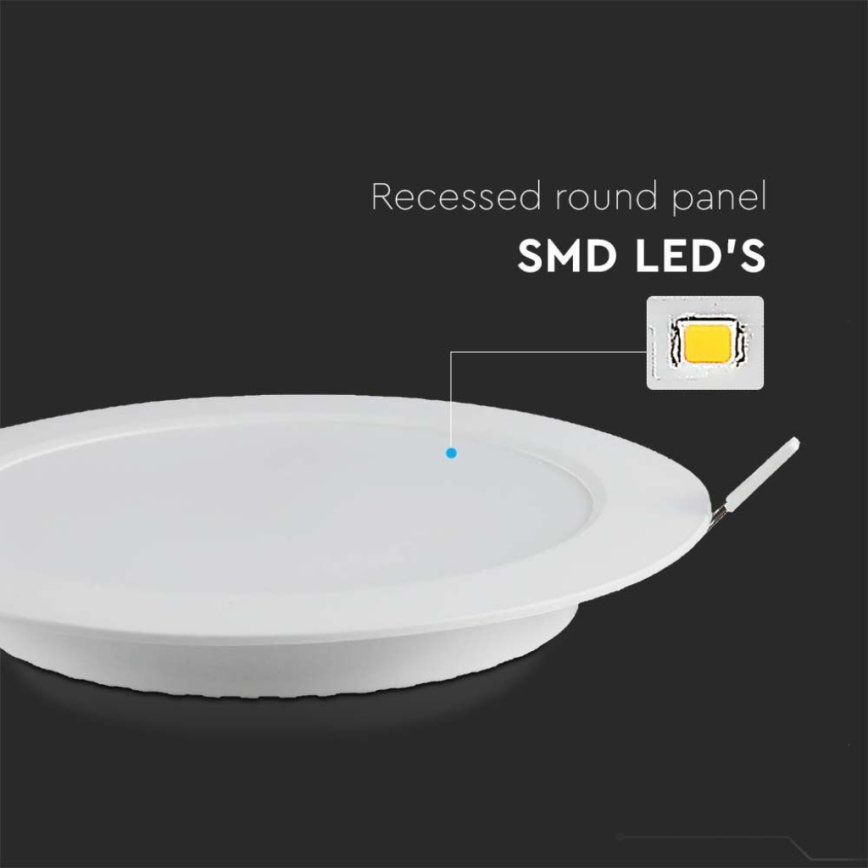 LED Podhľadové svietidlo LED/6W/230V pr. 12 cm 3000K biela