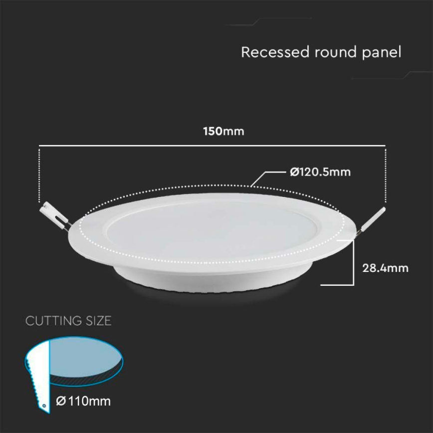 LED Podhľadové svietidlo LED/6W/230V pr. 12 cm 3000K biela