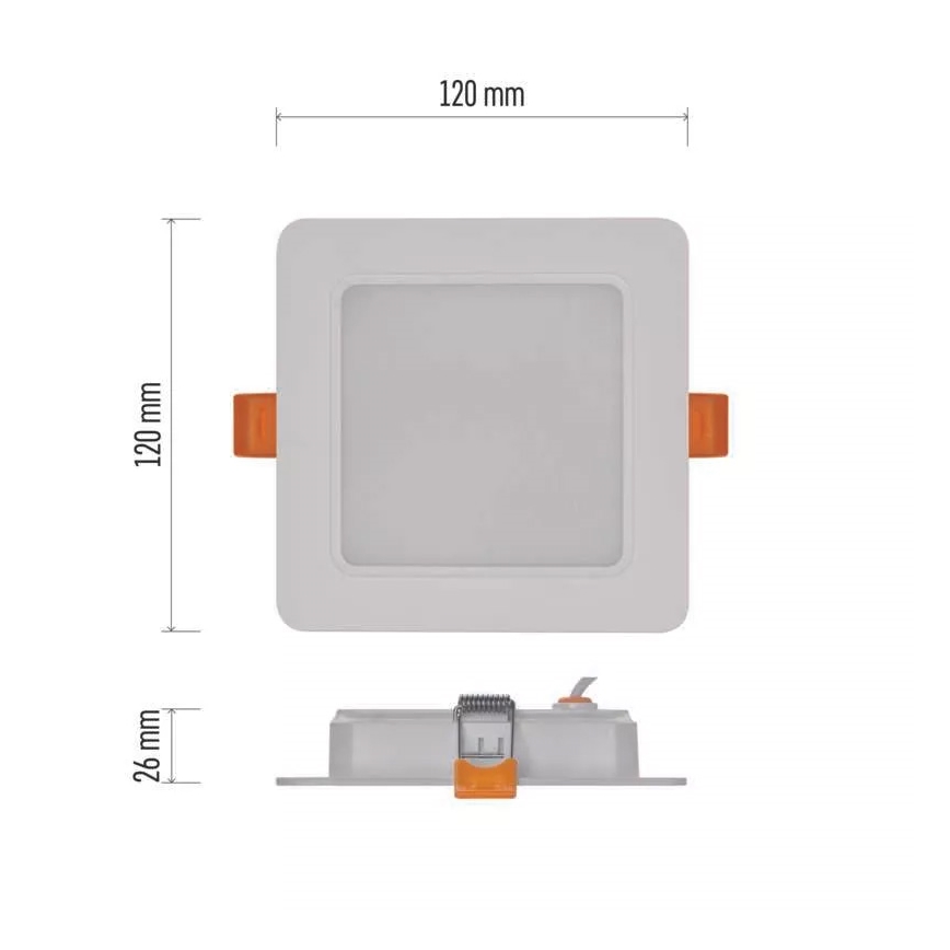 LED Podhľadové svietidlo LED/9W/230V 12x12 cm biela