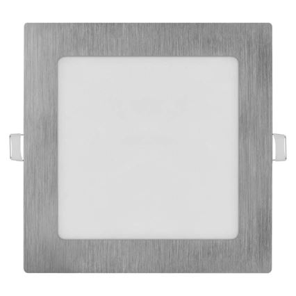 LED Podhľadové svietidlo NEXXO LED/12,5W/230V 3000/3500/4000K strieborné 17x17 cm