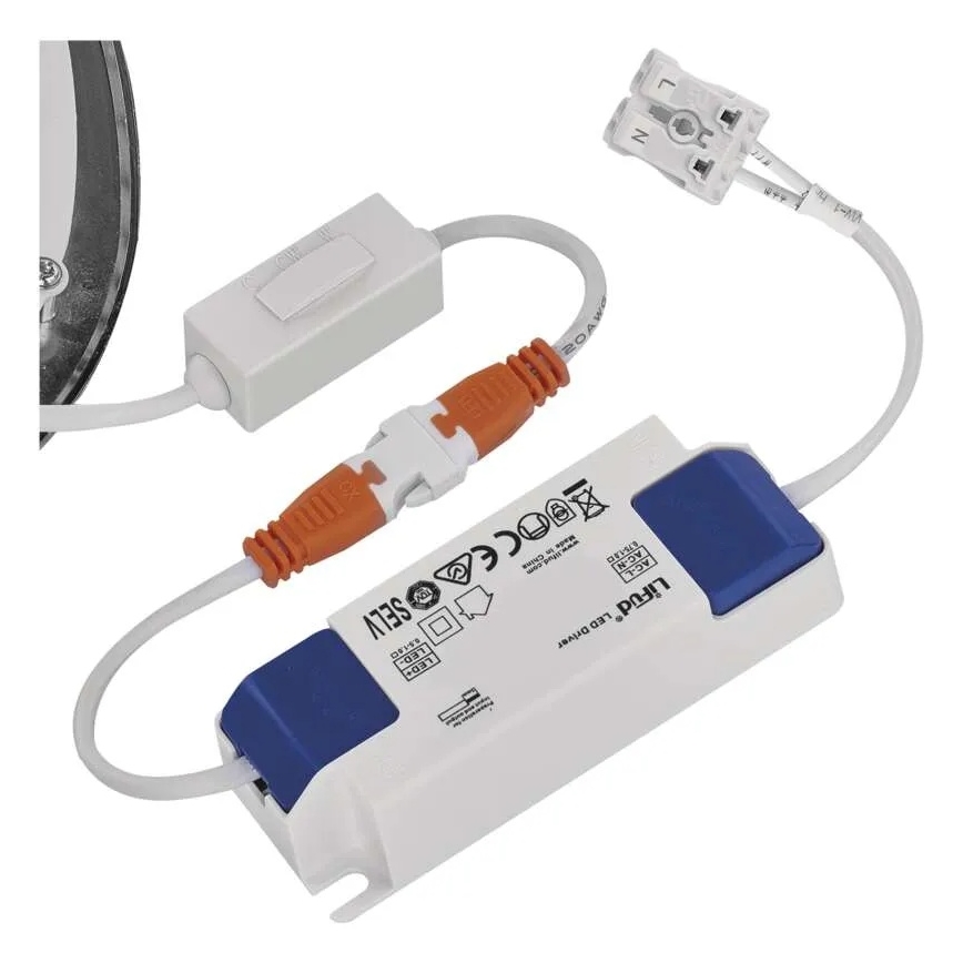 LED podhľadové svietidlo NEXXO LED/12,5W/230V 3000/3500/4000K strieborné pr. 17 cm