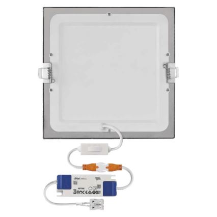 LED podhľadové svietidlo NEXXO LED/18W/230V 3000/3500/4000K strieborné 22,5x22,5 cm