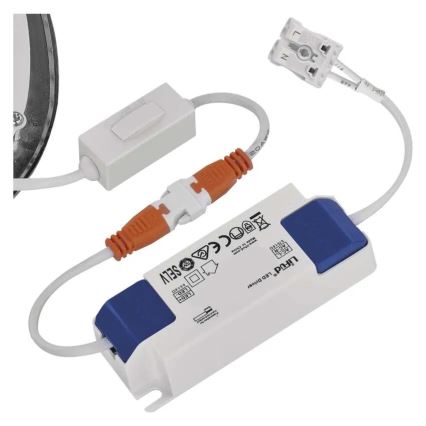 LED podhľadové svietidlo NEXXO LED/18W/230V 3000/3500/4000K strieborné pr. 22,5 cm