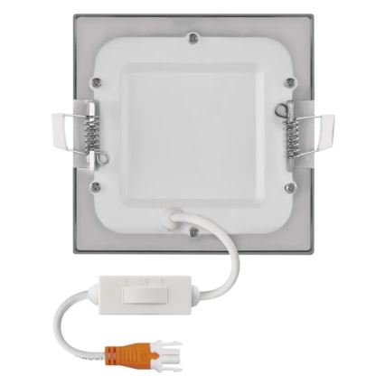 LED podhľadové svietidlo NEXXO LED/7W/230V 3000/3500/4000K strieborné 12x12 cm
