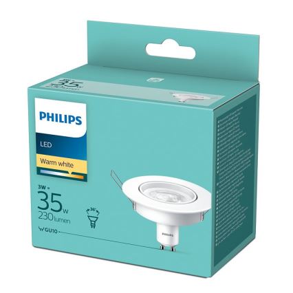 LED Podhľadové svietidlo Philips 1xGU10/3W/230V 2700K