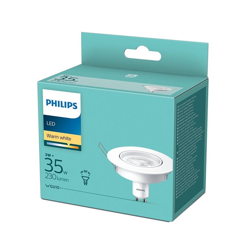 LED Podhľadové svietidlo Philips 1xGU10/3W/230V 2700K