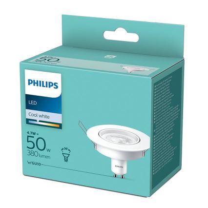 LED Podhľadové svietidlo Philips 1xGU10/4,7W/230V 4000K