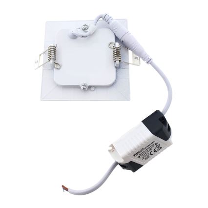 LED Podhľadové svietidlo QTEC LED/3W/230V 6500K 8,3x8,3 cm