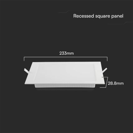 LED Podhľadové svietidlo SAMSUNG CHIP LED/18W/230V 3000K 22x22 cm biela