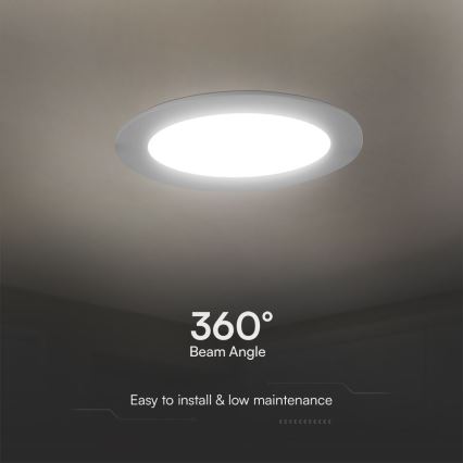 LED Podhľadové svietidlo SAMSUNG CHIP LED/18W/230V 6500K pr. 22 cm biela