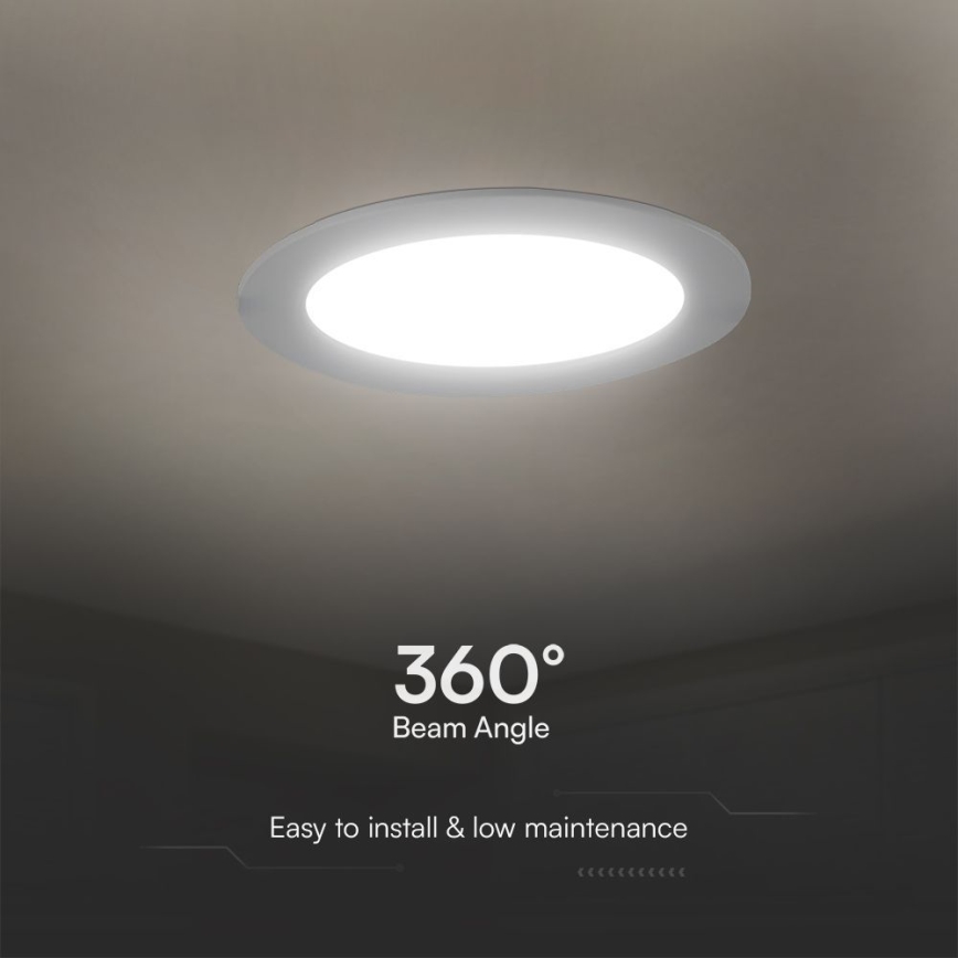 LED Podhľadové svietidlo SAMSUNG CHIP LED/18W/230V 6500K pr. 22 cm biela