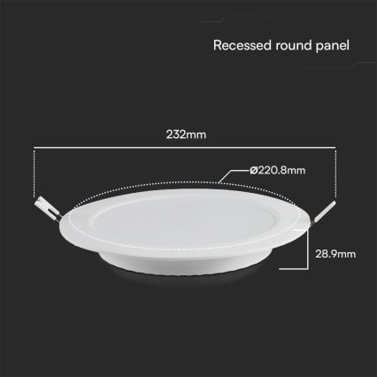 LED Podhľadové svietidlo SAMSUNG CHIP LED/18W/230V 6500K pr. 22 cm biela