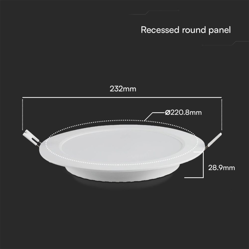 LED Podhľadové svietidlo SAMSUNG CHIP LED/18W/230V 6500K pr. 22 cm biela