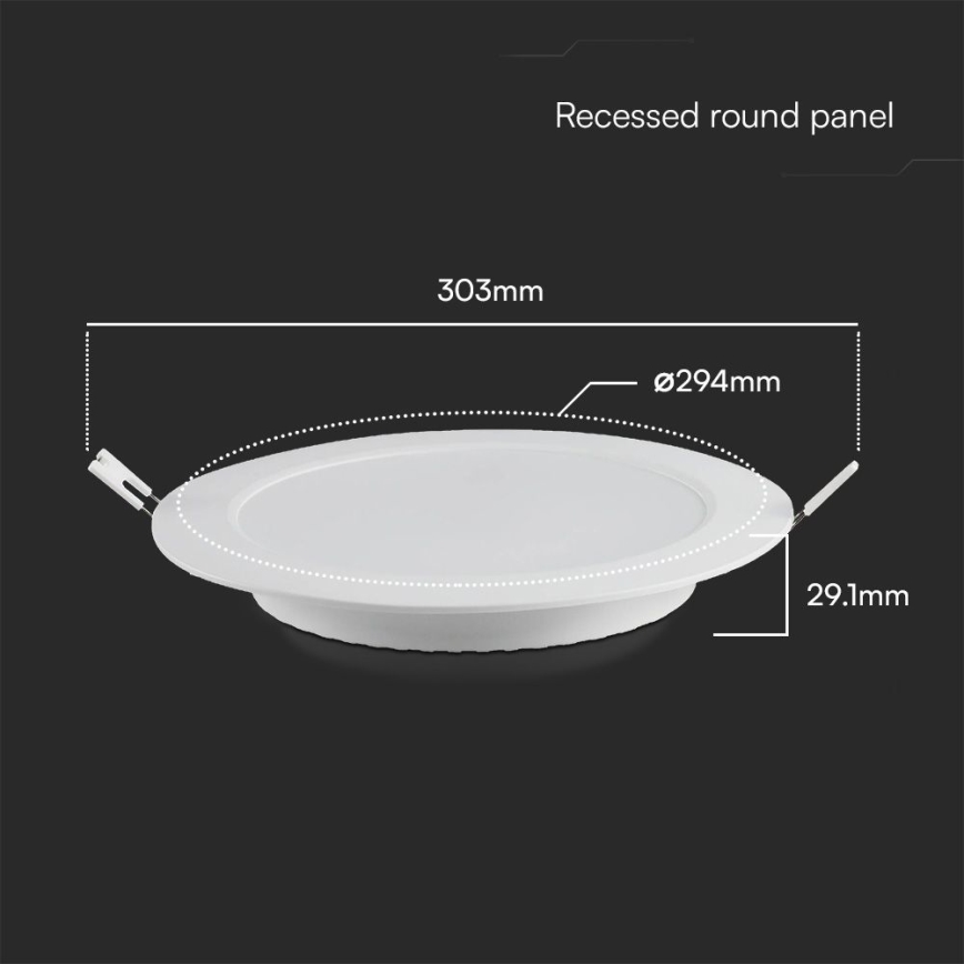 LED Podhľadové svietidlo SAMSUNG CHIP LED/24W/230V 3000K pr. 29,4 cm biela