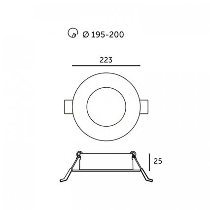 LED podhľadové svietidlo SIGARO LED/18W/230V 3000/4000/6500K pr. 22 cm biele