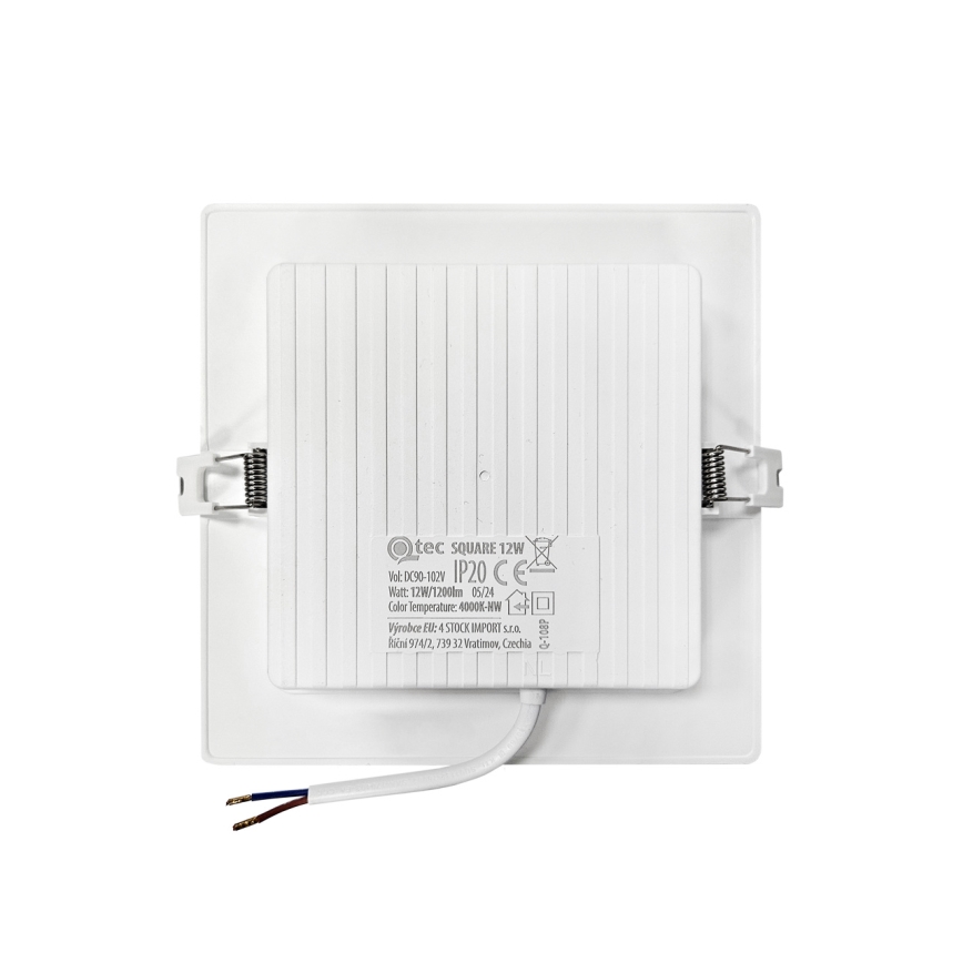 LED Podhľadové svietidlo SQUARE LED/12W/230V 4000K 17x17 cm biela