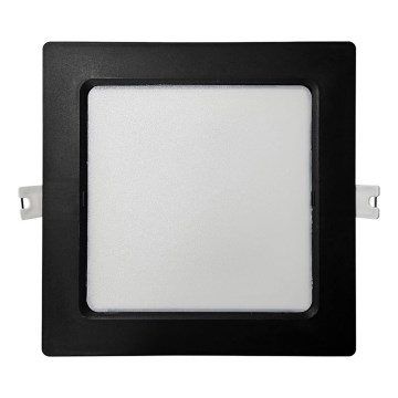 LED Podhľadové svietidlo SQUARE LED/12W/230V 4000K 17x17 cm čierna
