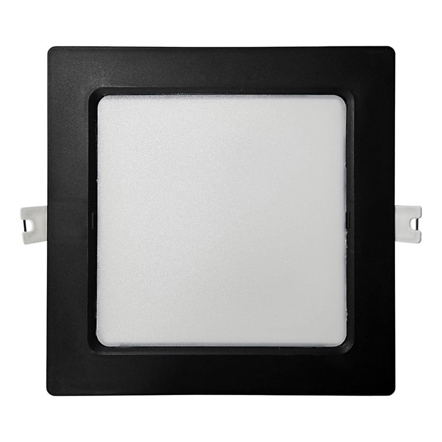 LED Podhľadové svietidlo SQUARE LED/12W/230V 4000K 17x17 cm čierna