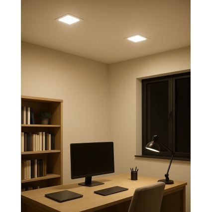 LED Podhľadové svietidlo SQUARE LED/15W/230V 4200K 18,8x18,8 cm biela