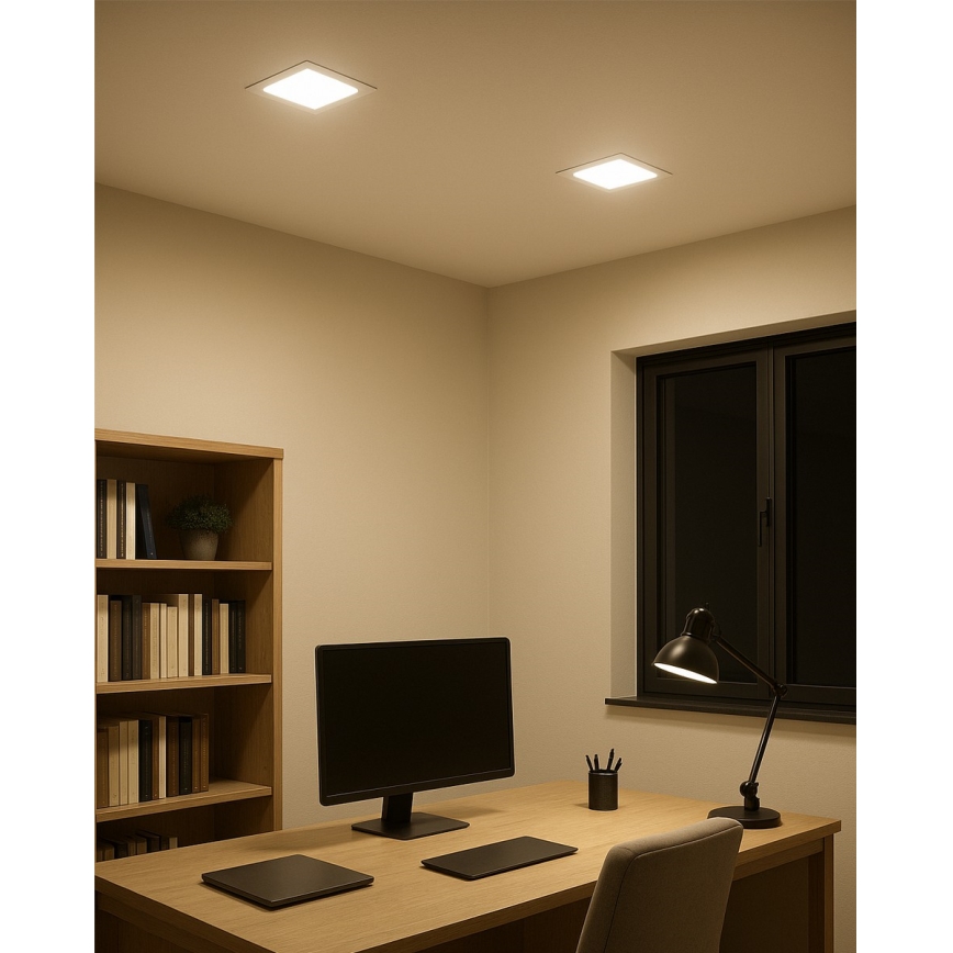 LED Podhľadové svietidlo SQUARE LED/15W/230V 4200K 18,8x18,8 cm biela