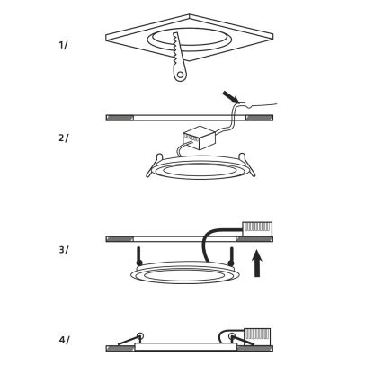 LED Podhľadové svietidlo SQUARE LED/15W/230V 4200K 18,8x18,8 cm biela