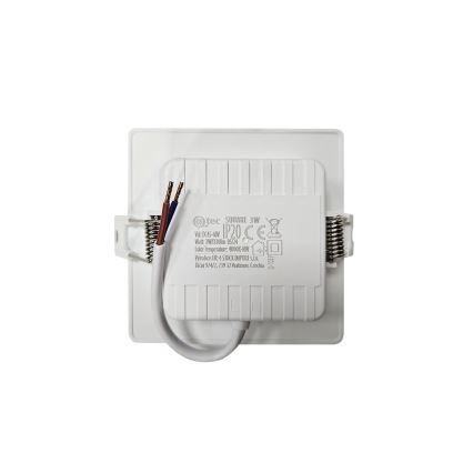 LED Podhľadové svietidlo SQUARE LED/3W/230V 4000K 9x9 cm biela